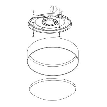 Eglo - LED Deckenleuchte LED/12W/230V