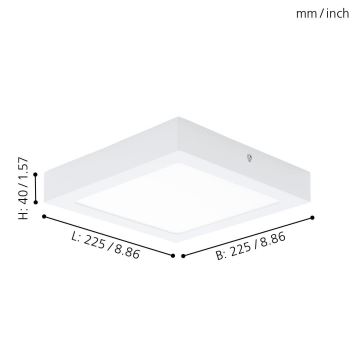 Eglo 94078 - LED Deckenleuchte FUEVA 1 LED/16,44W/230V