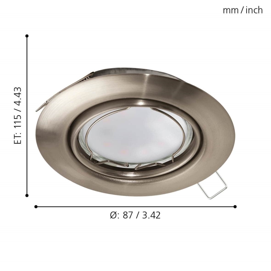 Eglo - LED Einbauleuchte 1xGU10-LED/5W/230V