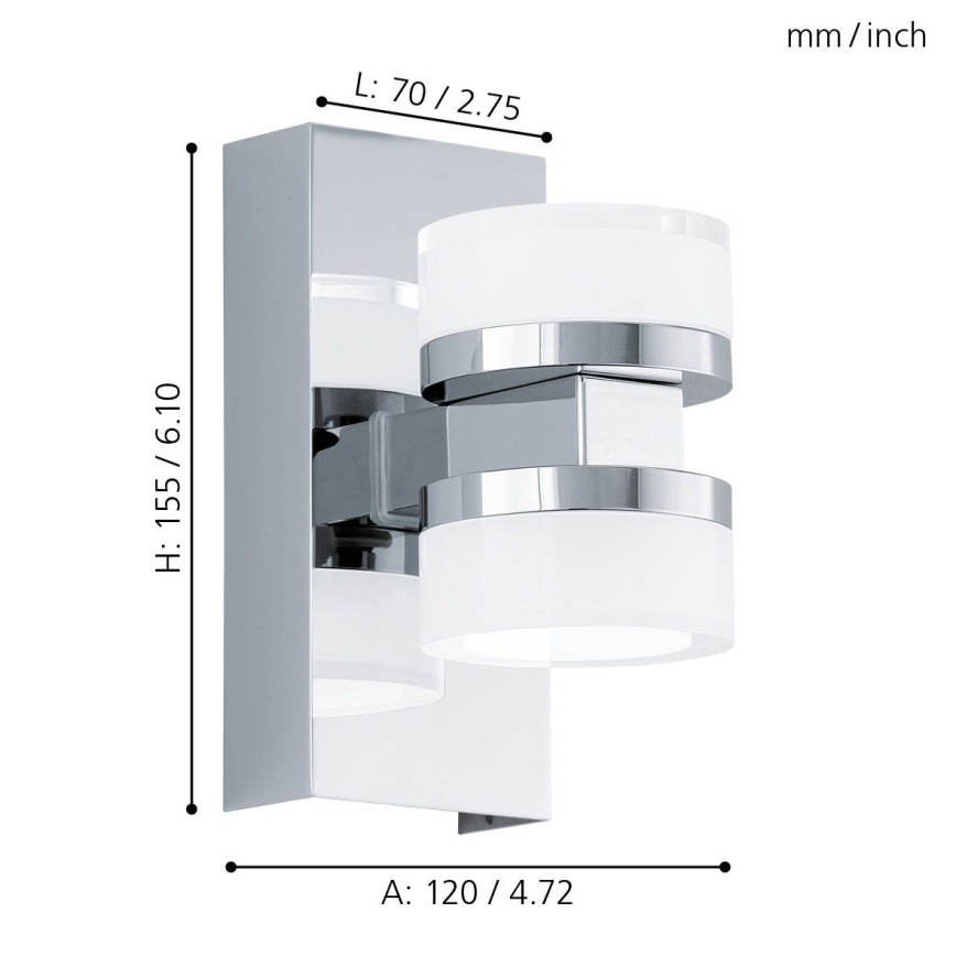 Eglo - LED Badezimmerwandleuchte 2xLED/4,5W/230V