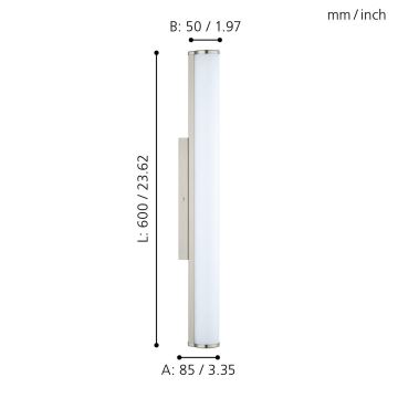 Eglo - LED Badezimmerleuchte 1xLED/16W/230V