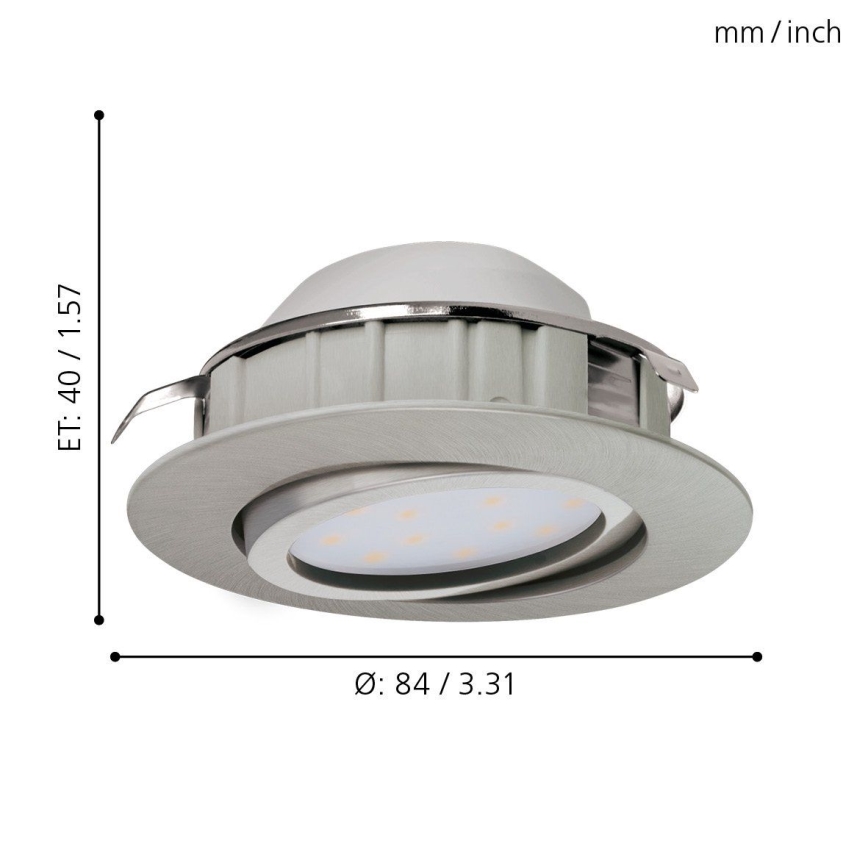Eglo - SET 3x LED Einbauleuchte PINEDA 1xLED/6W/230V