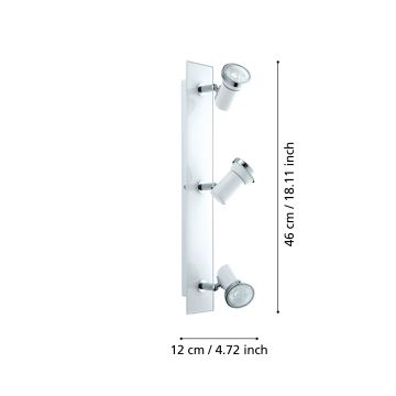 Eglo - LED Badezimmer-Spotleuchte 3xGU10-LED/3,3W/230V