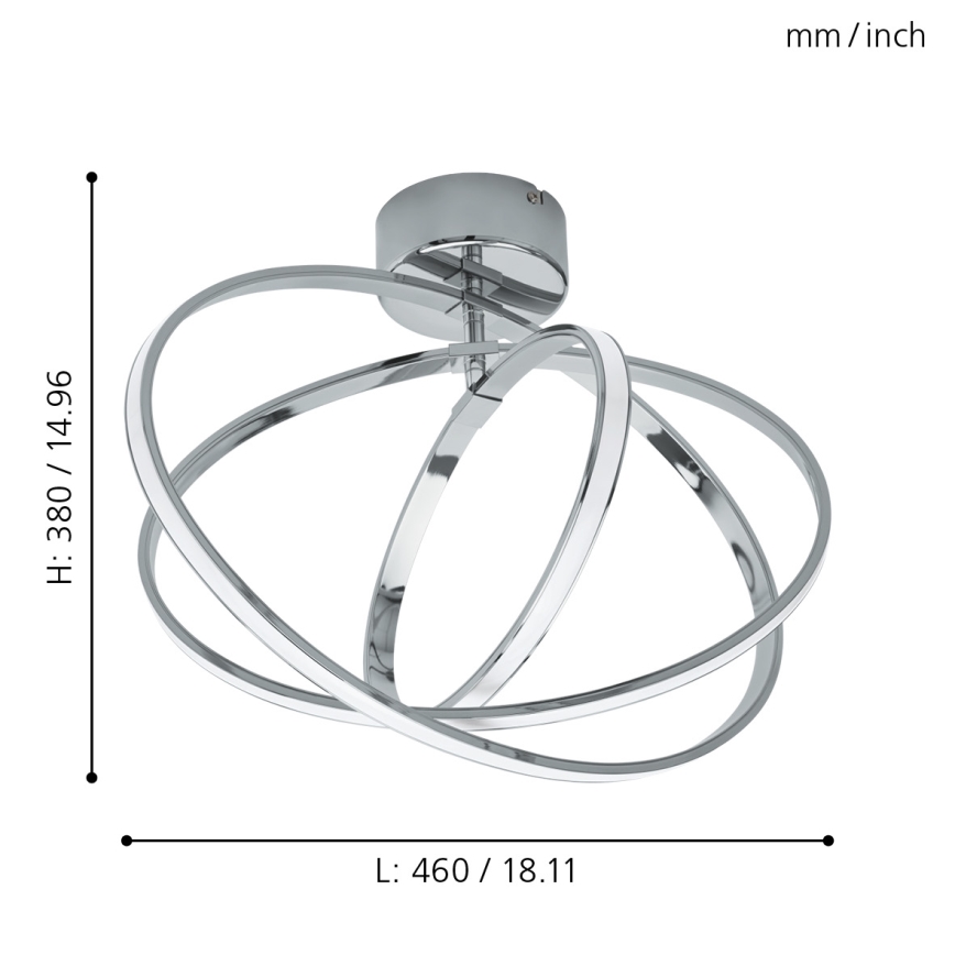 Eglo - LED Deckenleuchte 3xLED/12W+14W+9W/230V