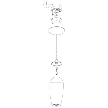 Eglo - LED Kronleuchter auf der Litze 1xG9/2,5W/230V