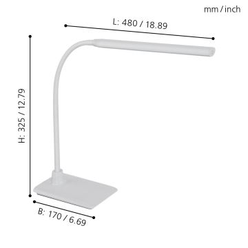 Eglo - LED Tischlampe LED/3,5W/230V weiß