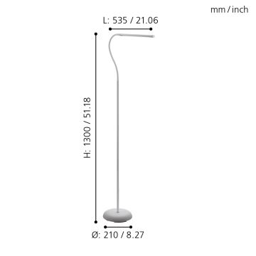 Eglo - Dimmbare LED-Stehleuchte mit Touch-Funktion LED/4,5W/230V