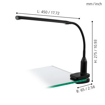Eglo - LED Lampe mit Clip LED/4,5W/230V schwarz