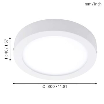 Eglo - LED RGBW Dimmbare Deckenleuchte FUEVA-C LED/21W/230V weiss rund