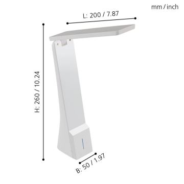 Eglo - LED dimmbare Tischlampe 1xLED/1,8W/230V weiß