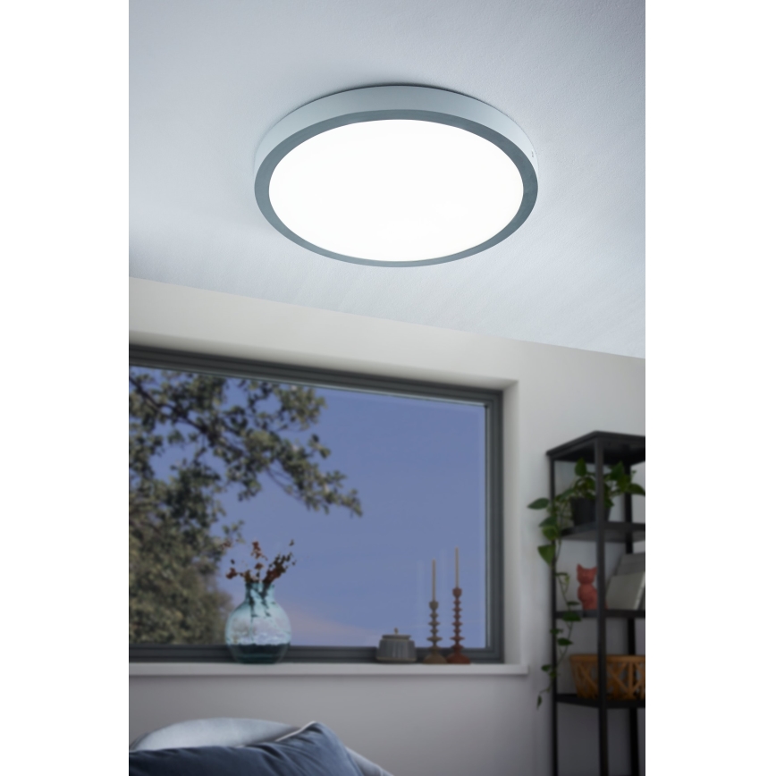 Eglo - LED Deckenleuchte 1xLED/25W/230V silber rund 4000K