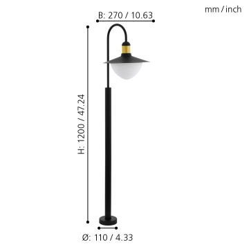 Eglo - Aussenlampe 1xE27/60W/230V