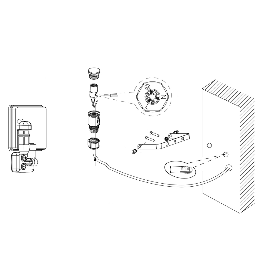 Eglo - LED Scheinwerfer mit Sensor LED/20W/230V