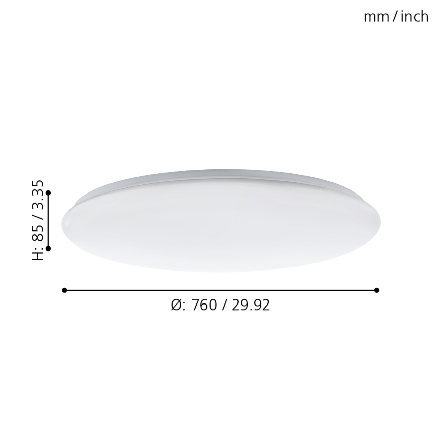 Eglo - LED dimmbare Deckenbeleuchtung LED/60W/230V