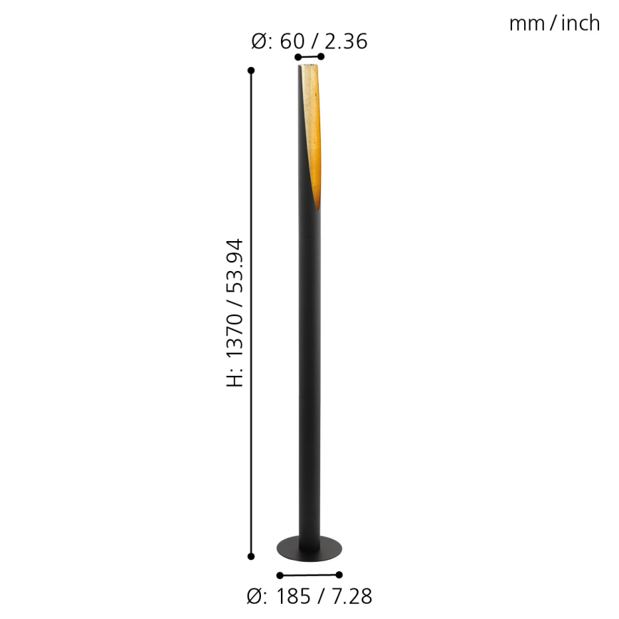 Eglo - LED-Stehlampe 1xGU10/4,5W/230V schwarz