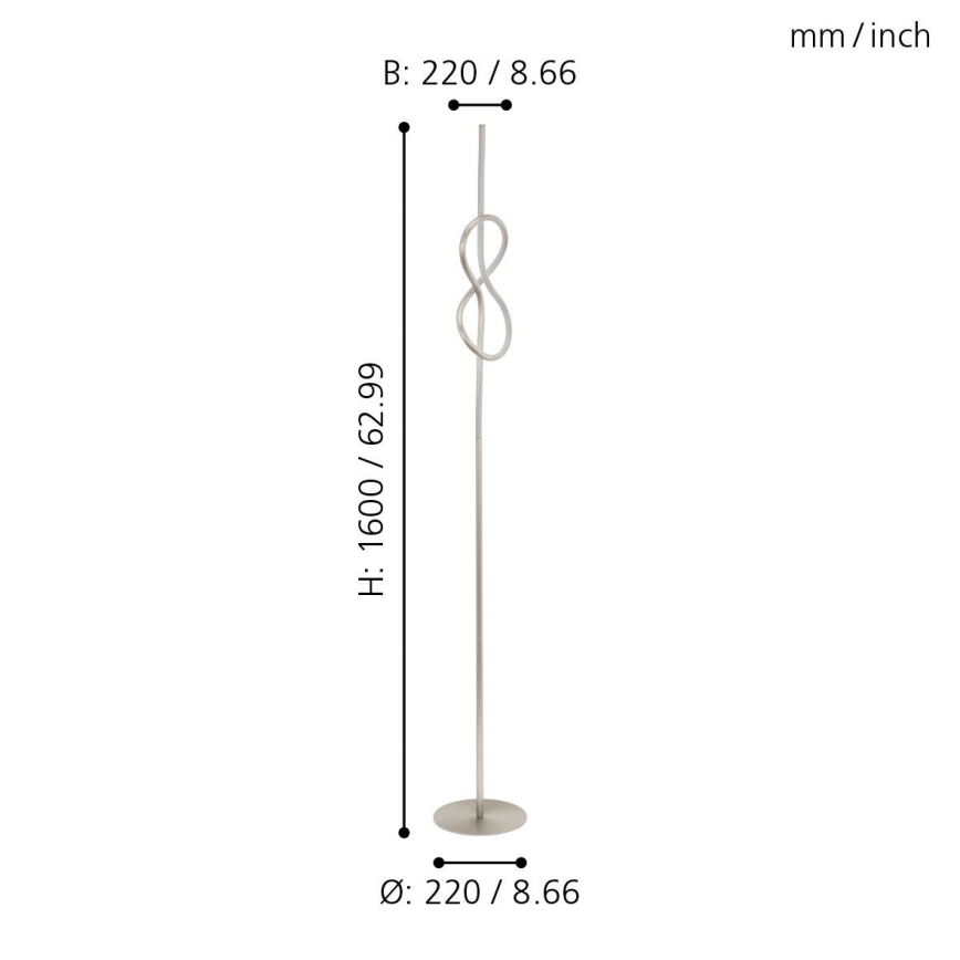 Eglo 97942 - LED Stehlampe NOVAFELTRIA LED/13W/230V