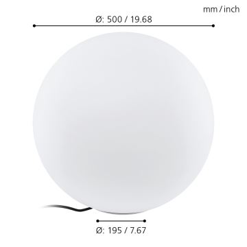 Eglo - Auβen-Stehlampe 1xE27/40W/230V IP65 ø500
