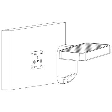 Eglo - LED-Solarwandleuchte mit Sensor LED/4,5W/3,7V IP44