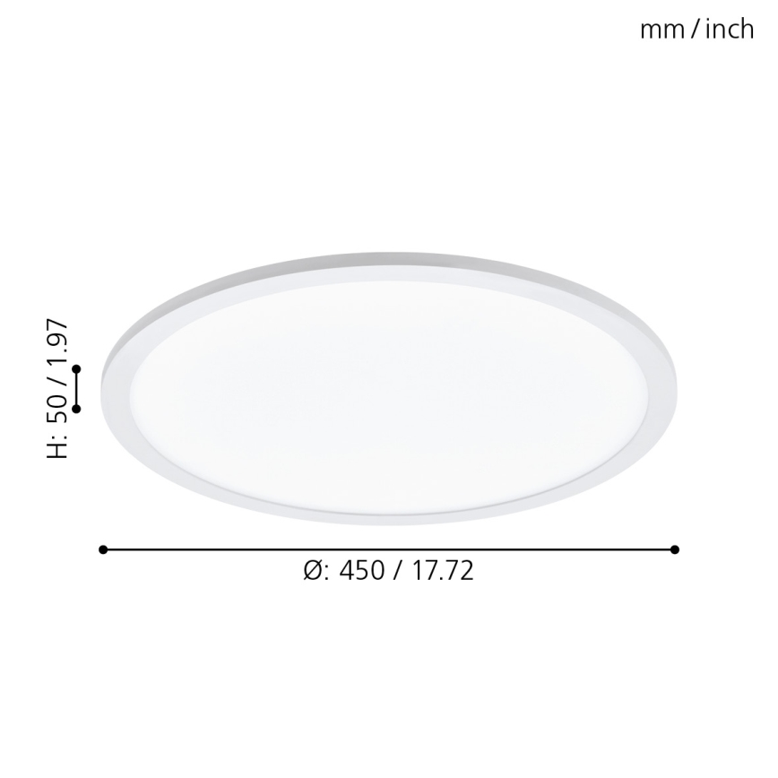 Eglo – Dimmbare LED-Deckenleuchte LED/19,5W/230V + Fernbedienung