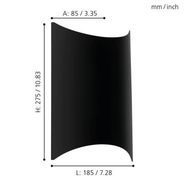 Eglo - LED Auβen-Wandbeleuchtung LED/10W/230V IP44