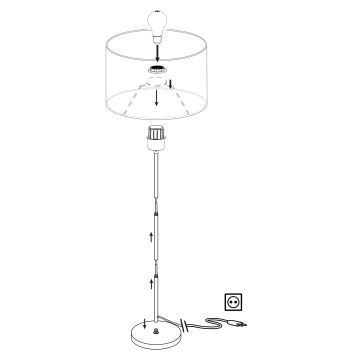 Eglo - Stehlampe 1xE27/40W/230V