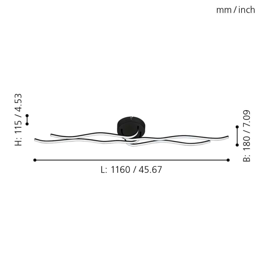 Eglo - LED-Anbaukronleuchter LED/36W/230V