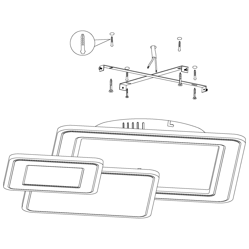 Eglo - LED-Deckenleuchte 3xLED/12W/230V