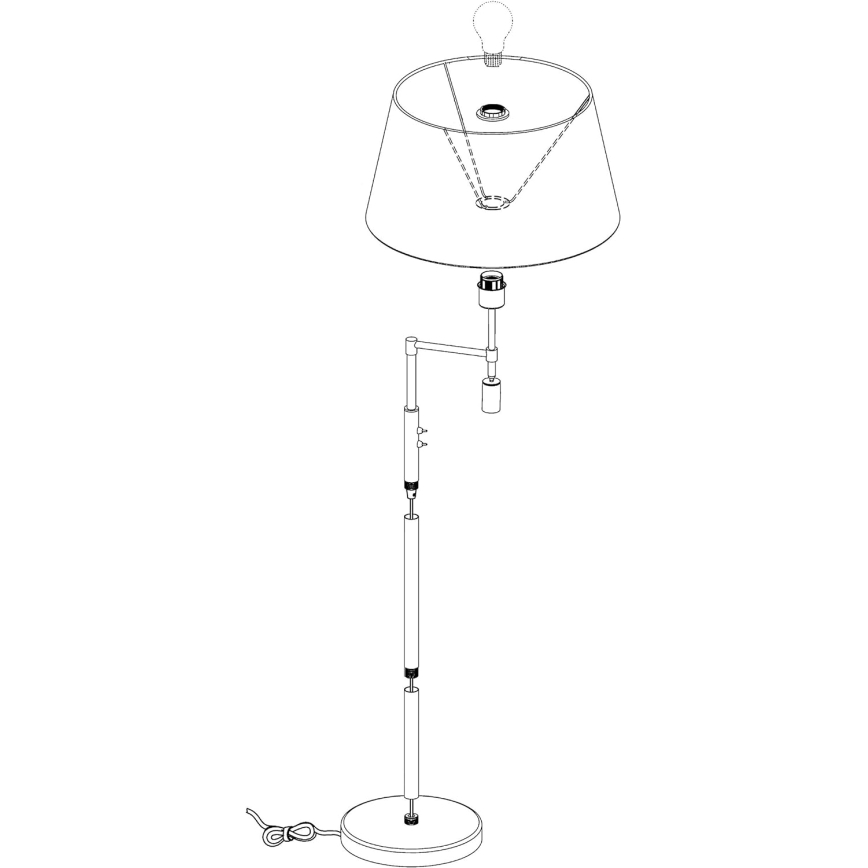 Eglo/Edi Beleuchtung - LED-Stehleuchte SANTANDER 1xE27/11W/230V + LED/2,3W mattes Chrom