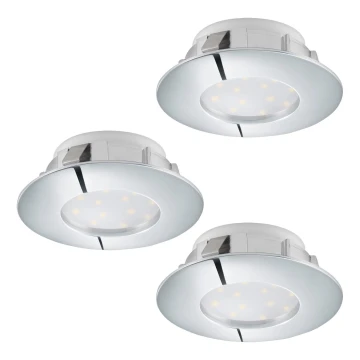 Eglo - SET 3x LED Einbauleuchte PINEDA 1xLED/6W/230V