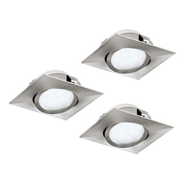 Eglo - SET 3x LED Einbauleuchte PINEDA 1xLED/6W/230V