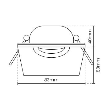 Einbaubeleuchtung EYE 1xGU10/25W/230V Quadrat weiß