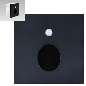 Emithor 70436 - LED-Treppenbeleuchtung mit Sensor OLIVE LED/1W/230V 4000K schwarz