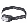 Extol - LED-Stirnlampe LED/5W/1000 mAh/3,7V IPX5 schwarz