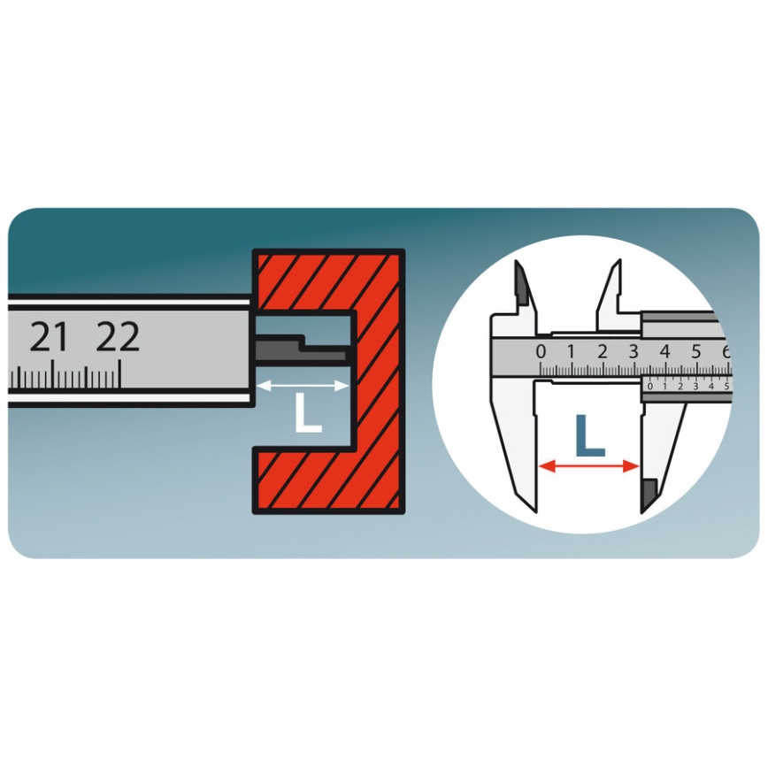 Extol Premium - Metall-Messschieber 0-150 mm