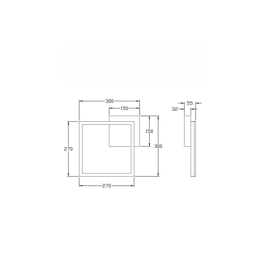 Fabas Luce 3394-23-102 - Dimmbare LED-Deckenleuchte BARD LED/22W/230V 4000K weiß