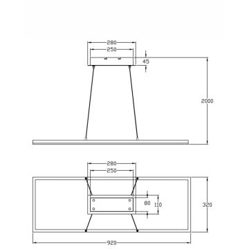 Fabas Luce 3394-43-102 - Dimmbare LED-Hängeleuchte an Schnur BARD LED/52W/230V 4000K weiß