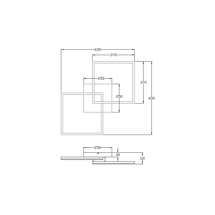 Fabas Luce 3394-65-102 - Dimmbare LED-Deckenleuchte BARD LED/52W/230V 3000K weiß