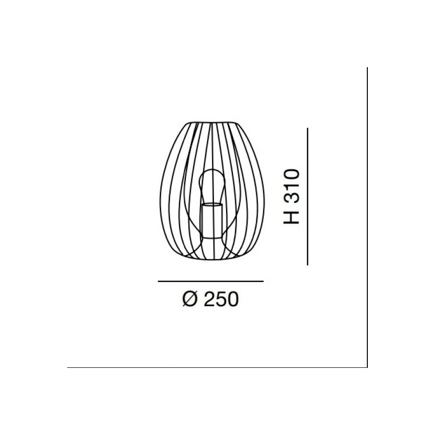 Fabas Luce 3677-34-101 - Tischlampe CAMP 1xE27/40W/230V schwarz