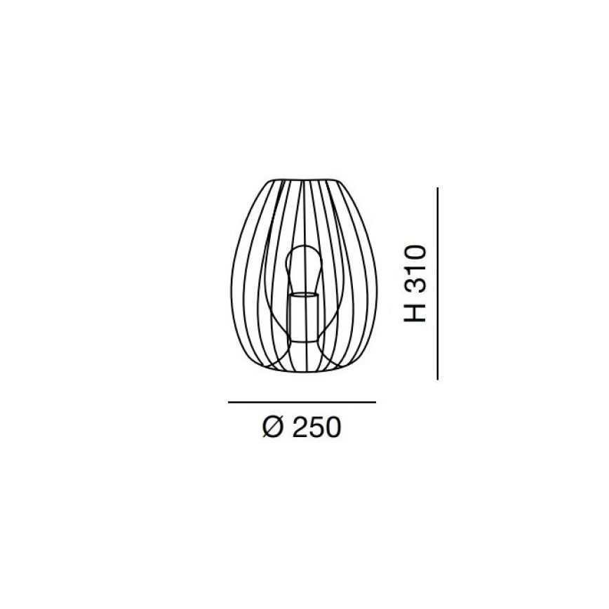 Fabas Luce 3677-34-102 - Tischlampe CAMP 1xE27/40W/230V weiß