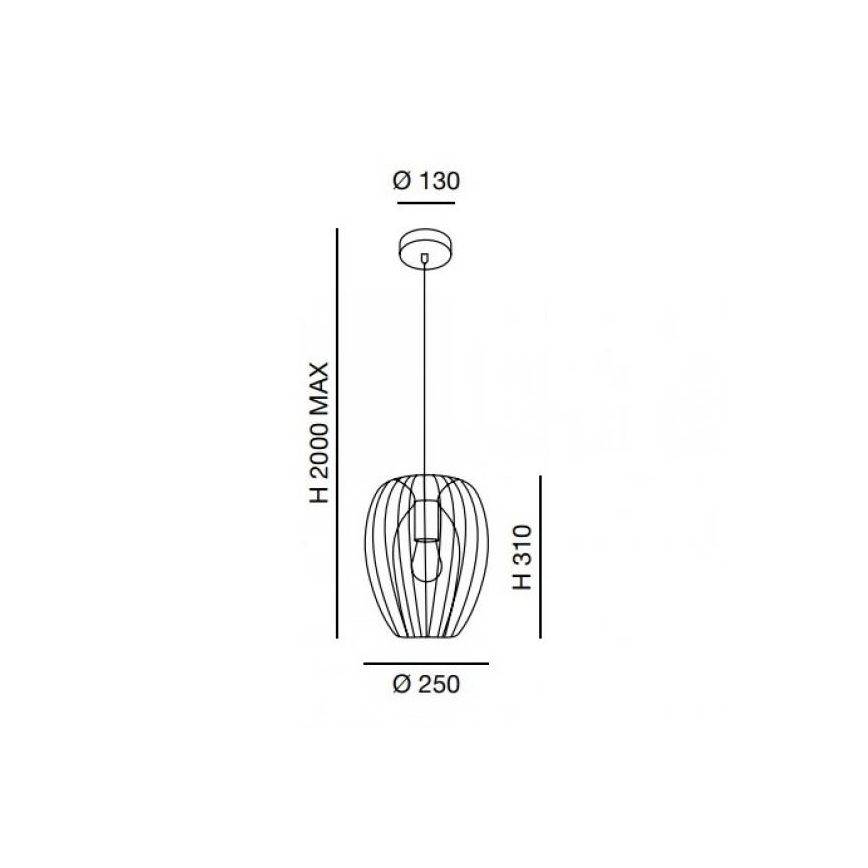 Fabas Luce 3677-45-102 - Hängeleuchte CAMP 1xE27/40W/230V weiß