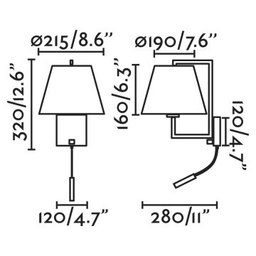 FARO 20173-02- LED-Wandlampe FRAME 1xE27/15W/230V + LED/3W bronzefarben/cremefarben