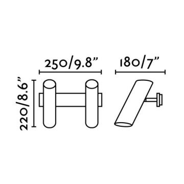 FARO 29876 - Wandstrahler LINK 2xGU10/11W/230V schwarz