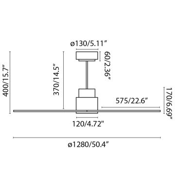 FARO 33487WP - Deckenventilator NASSAU weiß Wi-Fi d 128 cm