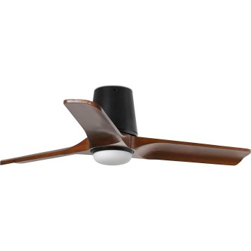 FARO 33837-1TW - Dimmbarer LED-Deckenventilator HEYWOOD TUB S LED/10W/230V 2700/4000/6000K Kiefer/schwarz d 90 cm + Fernbedienung