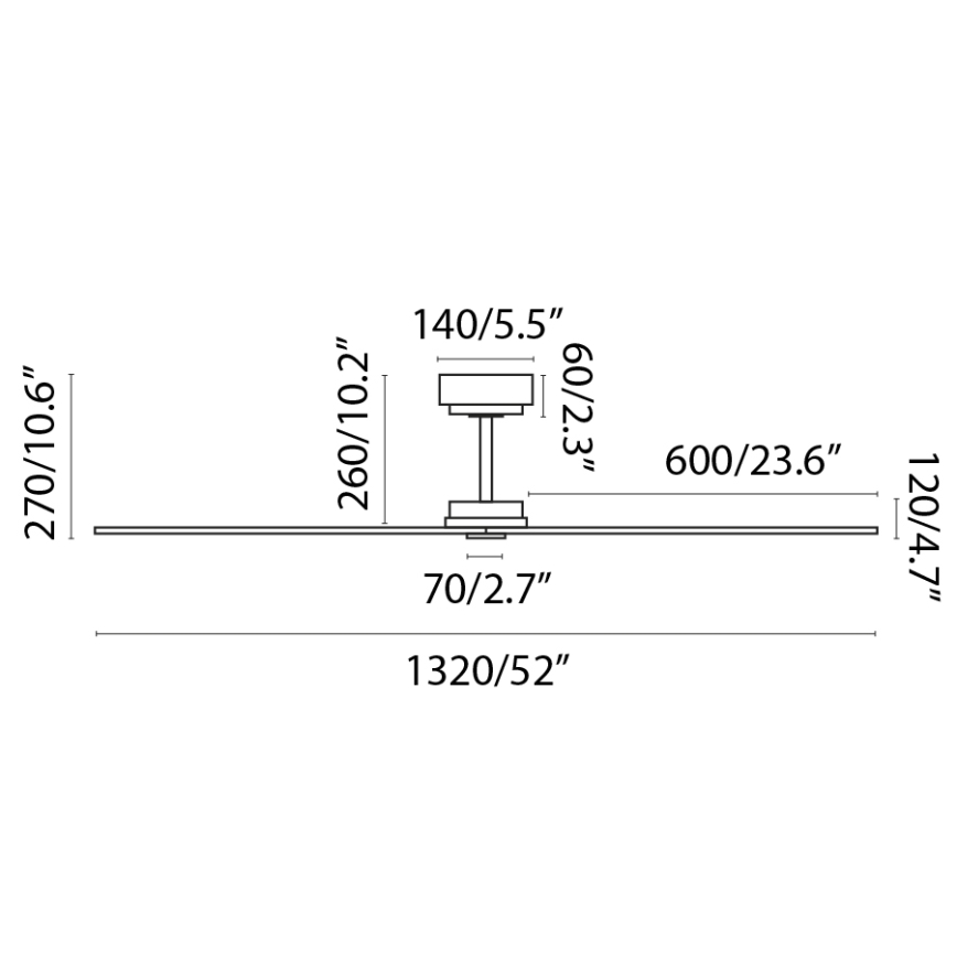 FARO 34100 - Deckenventilator MILOS schwarz + Fernbedienung