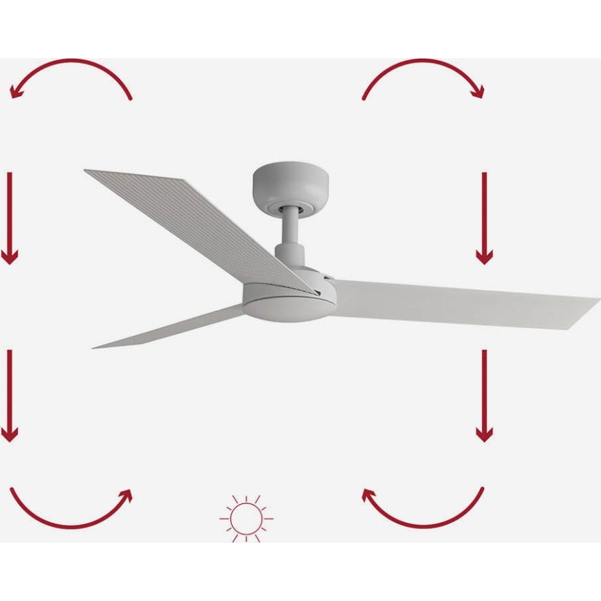 FARO 34288WP - Deckenventilator CRUISER S weiß d 106 cm SMART + Fernbedienung