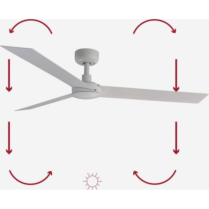 FARO 34290WP - Deckenventilator CRUISER L weiß d 132 cm SMART + Fernbedienung