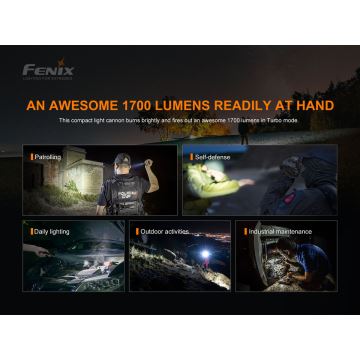 Fenix PD35V30 - LED Wiederaufladbare Taschenlampe LED/2xCR123A IP68