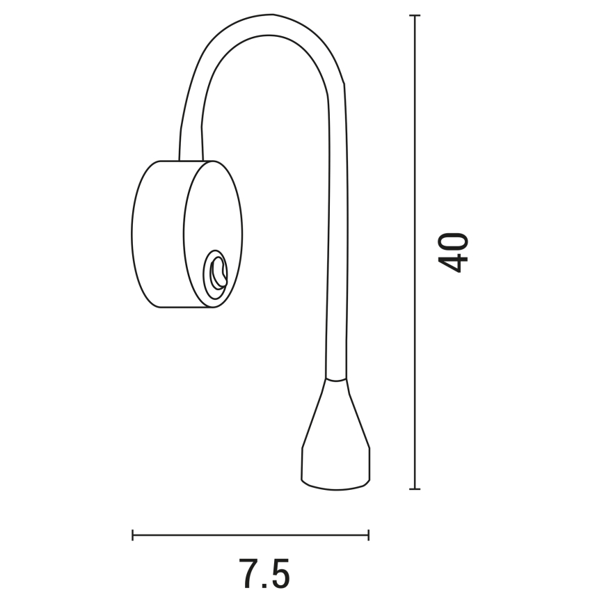 Flexible, kleine LED-Leuchte IONAS LED/3W/230V 3000K weiß