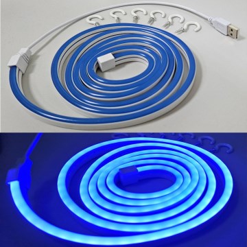 Flexibler LED-Streifen NEON LED/5V USB 1,8 m blau